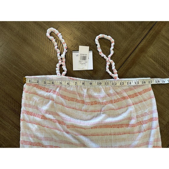 Roudelain Womens Spaghetti Strap Tank Top Pink And White Striped Size Medium NEW - Picture 9 of 12